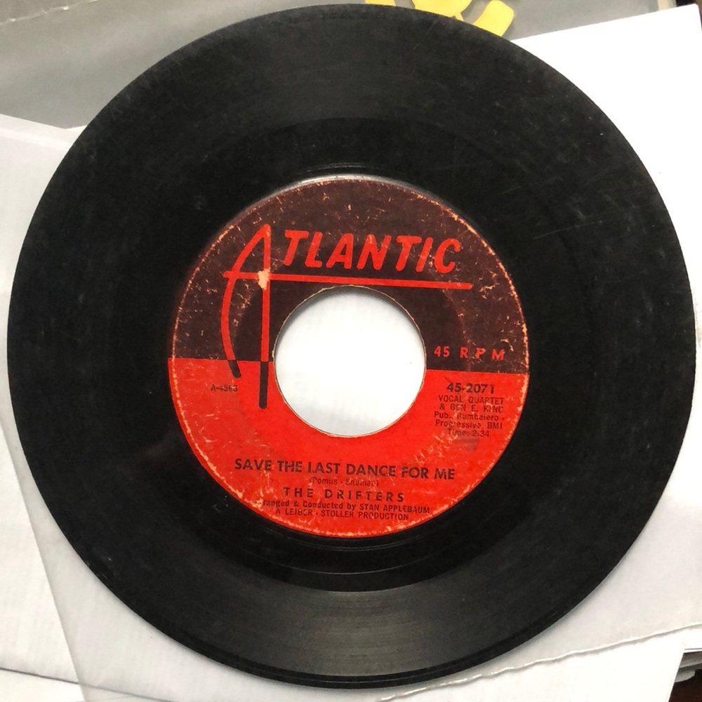 The Drifters Save The Last Dance For Me Vinyl 45 Record '60